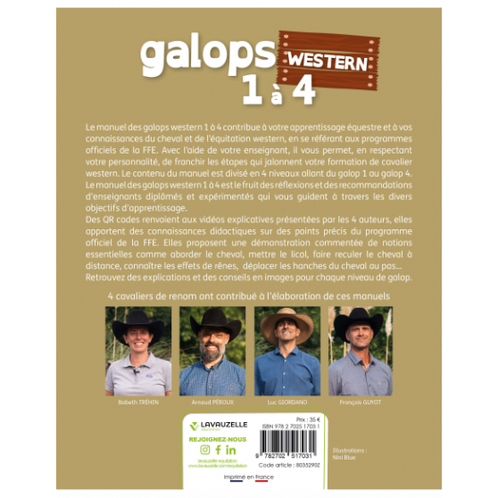 Manuel de préparation au galops western 1 à 4 + Vidéos