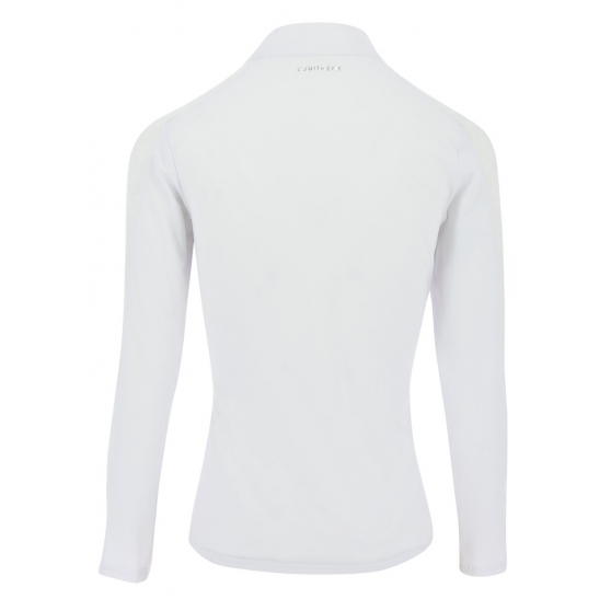 Polo de concours EQUITHÈME Pekin manches longues - Femme