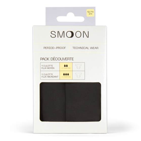 SMOON 2-Pack Menstrual Panties Moderate and Heavy Flow - Children