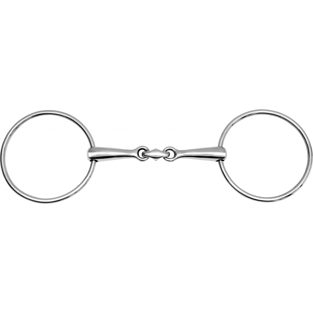 Loose 2" Ring Rubber Mouth Snaffle Horse Pony Bit Cob Bradoon Mullen All Sizes 