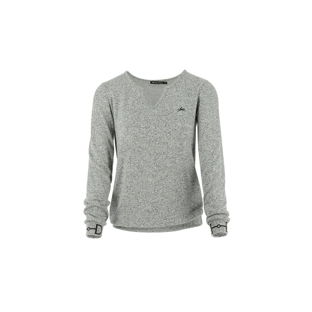 Pull fin EQUITHÈME Mors, manches longues - Femme