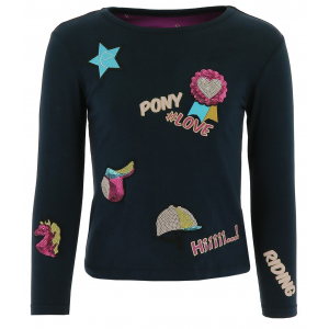 T-shirt Equi-Kids Pony Love Badges - Enfant