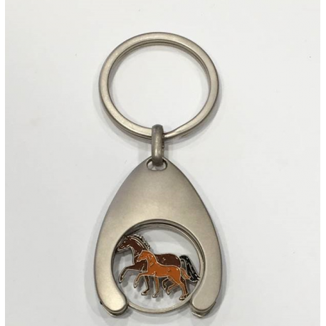 Horse Head Token Keychain Key Rings Padd