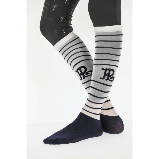 Chaussettes homme coton cheval marine