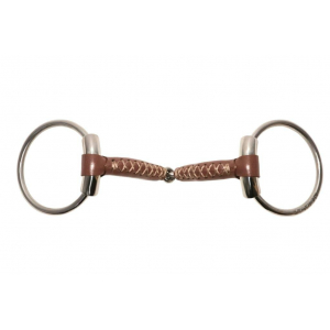 Metalab Pinchless Leather Loose Ring Snaffle