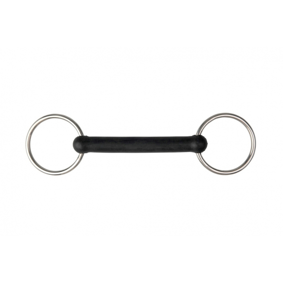 Metalab rubber straight barrel Loose Ring Snaffle