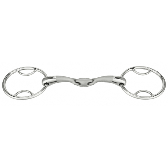 Sprenger Satinox double jointed 2-Ring loops Snaffle Bit