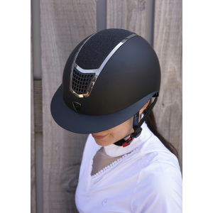EQUITHÈME wide visor Airy Lamé Helmet