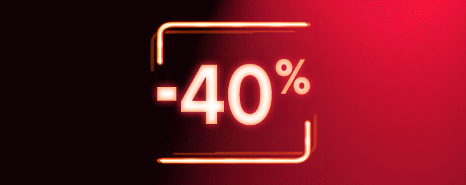 All your items on sale at 40% off 